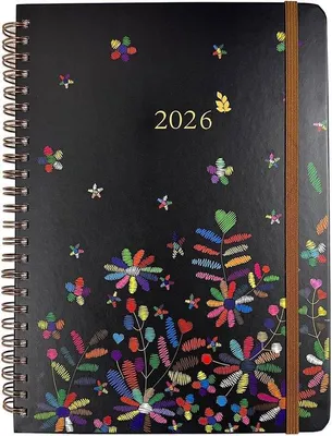 Produktbild von Famanu Tagebuch 2026 A5 Wochenplaner mit Monats- und Wochenregister, Rückentasche für Notizen