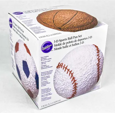 Produktbild von Wilton 3D Sportball Backform Set 4-tlg.