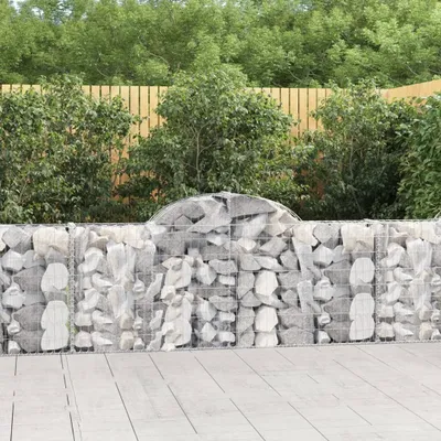 Produktbild von Gabione mit Hochbogen 200x30x80/100 cm Verzinktes Eisen , Gabionen Design 2024