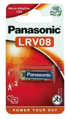 Produktbild von Panasonic Alkali Batterie LRV08, 38 mAh, 12 V, LRV08L/1BE