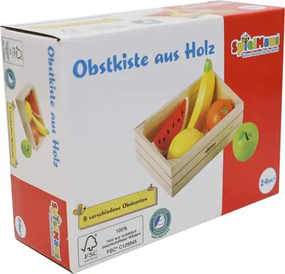 Produktbild von beeboo kitchen Beeboo Kitchen Obst in Holzkiste, 6 Teile