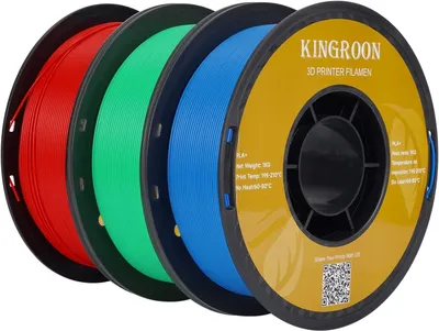 Immagine prodotto di Filamento PLA, diametro 1,75 mm, confezione da 3 kg, colori: rosso, blu e verde