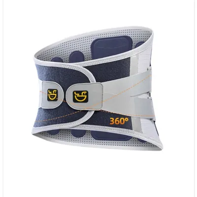 Immagine prodotto di INF Cintura lombare 360 gradi poliestere grigio-blu con stecche M L XL L