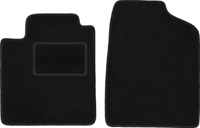 Produktbild von Velours-Fußmatten Vorne passend für Toyota Celica VIII (Coupe, Bj. 1999-2006) –  schwarz, passgenau, mit Befestigungen set 2 Stk. - STANDARD