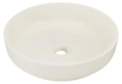 Produktbild von Rundes Aufsatzwaschbecken 40 cm aus matter Elfenbeinkeramik