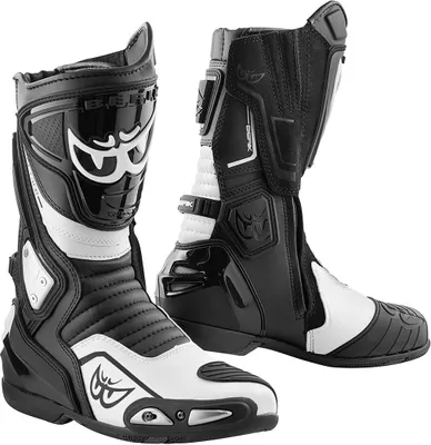 Produktbild von Berik Donington Motorradstiefel, schwarz/weiß, 45