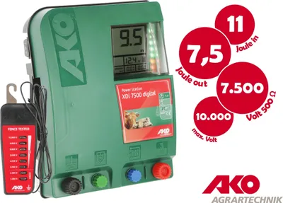 Produktbild von AKO Power Station XDi 7500 digital, 12/230 V Weidezaungerät, 11/7,5 Joule