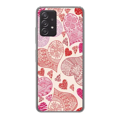 Produktbild von MuchoWow® Handyhülle Schutzhülle Hülle für Samsung Galaxy A53 5G Eine Illustration mit rosa und roten Herzen Silikon Softcase Handy Hülle - Schutzabdeckung