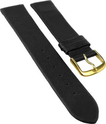 Produktbild von Herzog Clip Uhrenarmband | Leder schwarz mit Dornchließe 32558G, Stegbreite:12mm