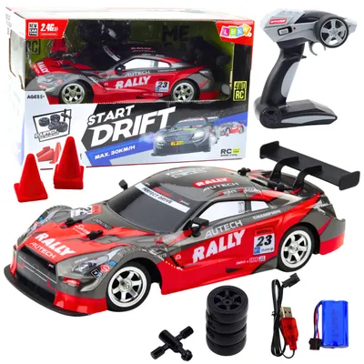 Zdjęcie produktu dla Samochód Wyścigowy Auto Do Driftu Rc Czerwono Czarny 30Km/H 1:16