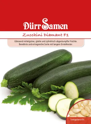 Produktbild von Dürr-Samen - Zucchini Diamant F1 - Saatgut - 0539