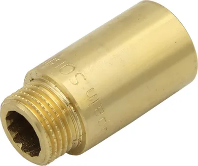 Produktbild von Hahnverlängerung 1/2"x40mm Messing Gewindeverlängerung Rohrverlängerung Fitting