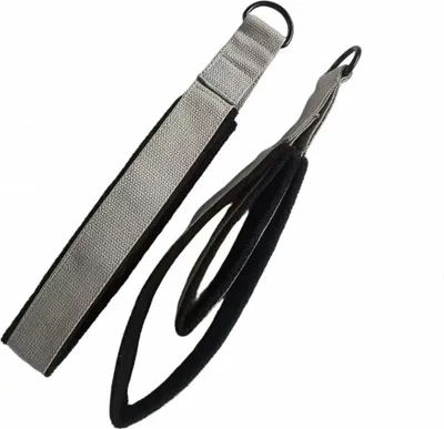Immagine prodotto di INF Doppi Anelli Yoga Pilates Cavigliere - Migliora il Tuo Allenamento (2 Pezzi) Grigio