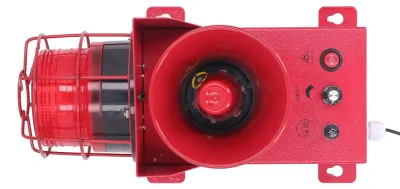 Produktbild von 130dB Wasserfeste Sirene - LED Stroboskopalarm - Einstellbarer Ton - Industriealarm