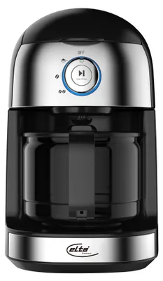 Produktbild von Elta KM-500G Filterkaffeemaschine, Glaskanne, 4 Tassen, Aromawahl, Integriertes Mahlwerk