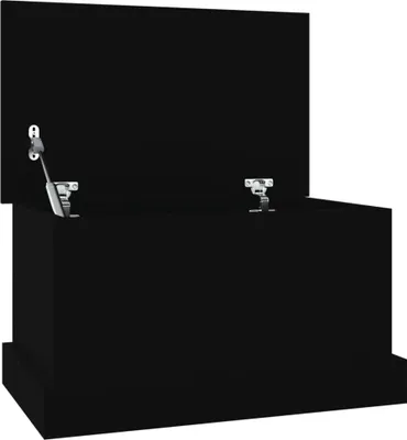 Produktbild von vidaXL Truhe Schwarz 50x30x28 cm Holzwerkstoff