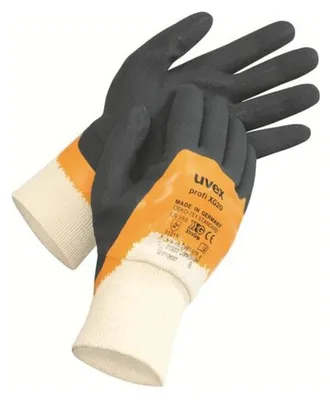 Productafbeelding van uvex montagemokken "profi ergo XG 20" met Xtra Grip-coating, wit/oranje/zwart, verpakking van 6 stuks