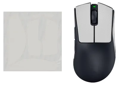 Produktbild von kwmobile Gaming Maus Grip Tape für Razer DeathAdder V3 Pro Mouse Grip Tape - Rutschfestes Griffband für PC Maus - Weiß