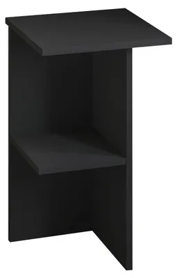 Obrázek produktu pro Noční stolek "Leray" z dřeva – 36 x 36 x 60 cm – antracitová barva