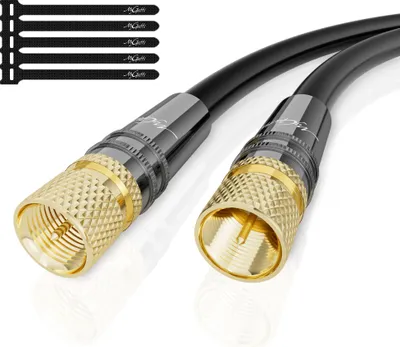 Obrázek produktu pro Satelitní anténní kabel 60 m 2x F konektor 4K UHD OFC měď DVB-S2 C T2 HD