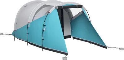Image de Tente de camping familiale 3 personnes, tente tunnel impermšŠable, 2 portes fenšºtres, ventilšŠe 4,6 x 2,6 x 1,9 m, bleu