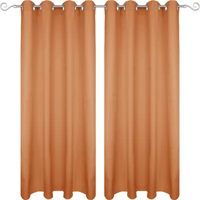 Immagine prodotto di Tenda con occhielli 140x225 cm (larghezza x lunghezza) in marrone chiaro, tenda opaca, tenda con occhielli in molte varianti