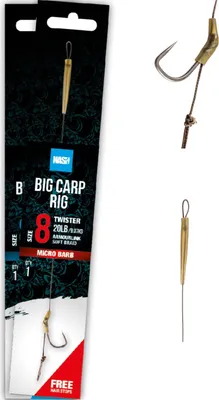 Obrázok produktu pre Hotové nadväzce Nash Big Carp Rig Barbless r. 8
