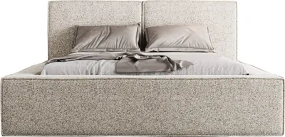 Produktbild von FEDVE Polsterbett Lesti aus Bouclé-Stoff 180x200 cm, Beige