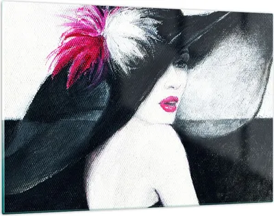 Produktbild von Bilder auf glas - Frau Modell - 120x80cm - Glasbilder - Wandbilder - Bilder - Kunstdruck - zum Aufhängen bereit - Wanddekoration aus Glas - Glas Bilder - Wandbild auf Glas - Einteilig - GAA120x80-4020