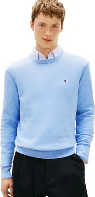 Produktbild von Tommy Hilfiger Herren Pima Org Ctn Cashmere Crew Neck Mw0mw28046 Pullover, Vessel Blue Heather, XL