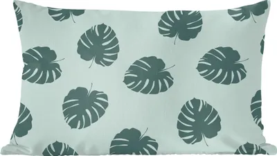 Produktbild von MuchoWow® Zierkissen Sofakissen Wohnzimmer Dekokissen 50x30 cm Sommer - Laub - Blau - Wohnzimmerdekoration - Polster mit Photo