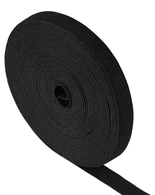Gummiband 10 m x 1,2 cm, schwarz, elastisch, zum Nähen