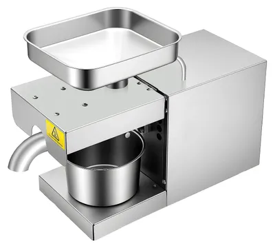 Produktbild von Ölpresse - Elektrischer Öl-Extraktor - 600 W 220 V - 304 Edelstahl - Kalt- & Heißpressen - Bis 2 kg/h (Erdnuss) - EU‑Stecker - Silber