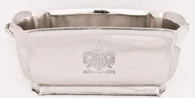Image de Casa Padrino Luxus Messing Weinkühler Silber 34 x 18,5 x H. 14,5 cm - Hôtel & Restaurant Accessoires