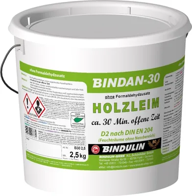 Produktbild von BINDAN-30 2,5 kg Eimer Füllstofffreier, hochwertiger Kunstharzleim ohne Streckmittel