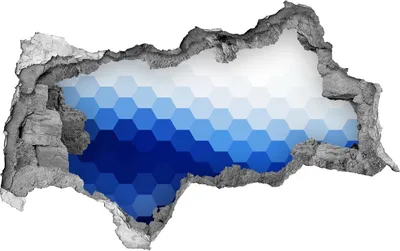 Produktbild von Selbstklebender Loch-3D-Aufkleber 95x73 cm Würfelhintergrund