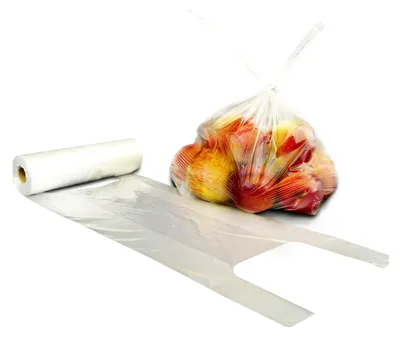 Produktbild von 4.000 Stk. Knotenbeutel 5 Kg auf Rolle 22+13x48 cm (20 x 200 Stück) transparent | Hemdchenbeutel | HUTNER