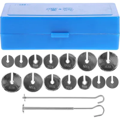 Schlitzgewichte-Set, 2–200 g, Stahl, mit Haken, Labor