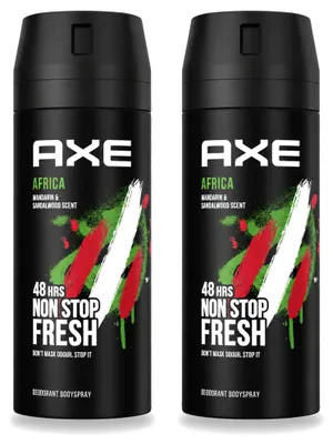 Produktbild von 2 x Axe Deodorant Bodyspray Africa - 150 ml - Vorteilspackung - 2 Stücke