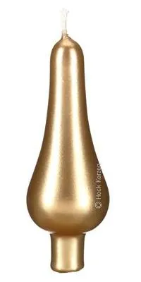 Produktbild von Pariser Lichte Baumkerzen Gold 90 x Ø 30 mm, 10 Stück