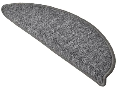 Image de Tapis d'escalier Beautissu XXL ProStair, 65 x 28 cm, 15 pièces, gris, demi-cercle