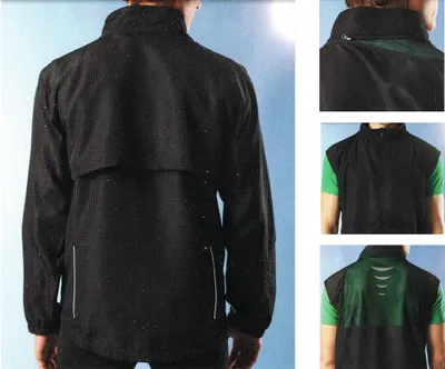 Produktbild von Funktionelle Herren Laufjacke abzippbare Ärmel Reflektierend Schwarz M 48/50