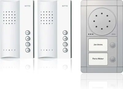 Produktbild von RITTO Türsprech-Set Bus Portier 2xTeiln si ws