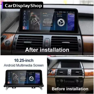 Produktbild von 10,25 Zoll Android 14 Display für BMW X5 E70 2006–2013 CIC Snapdragon 665 8 GB/256 GB CarPlay & Android Auto