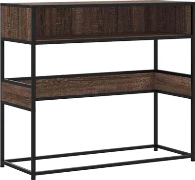 Obrázek produktu pro Konzolový stolek hnědý dub 90x35x80 cm kompozitní dřevo
