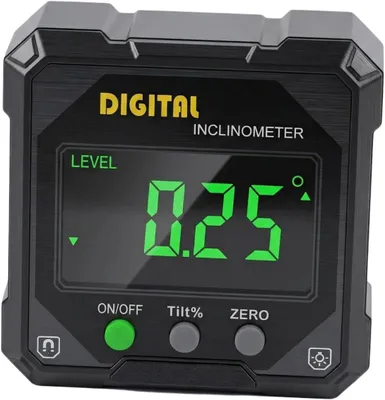 Obrázok produktu pre Digitálna vodvaha, LCD displej, magnetická základňa, merací rozsah 0-90°, pre spracovanie dreva