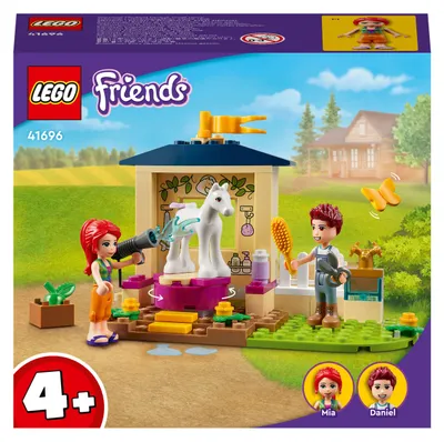 Produktbild von LEGO 41696 Friends Ponypflege, Pferdestall mit Pferd-Figur und Mia Mini-Puppe