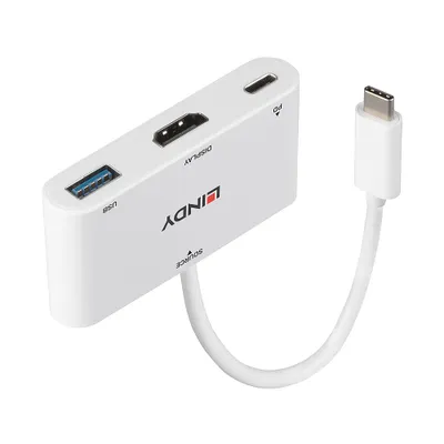 Produktbild von Lindy 43340 USB-Grafikadapter 3840 x 2160 Pixel Weiß
