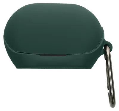 Produktbild von kwmobile Schutzhülle für JBL Soundgear Clips Hülle - TPU Silikon Case für Kopfhörer Ladecase - stoßfestes Cover mit Karabiner - Dunkelgrün