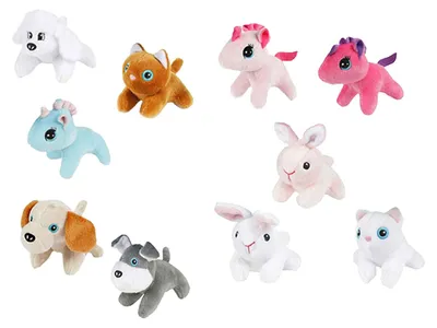 Image de Knuffel Pluche Dier in Draagkoffer, 10cm